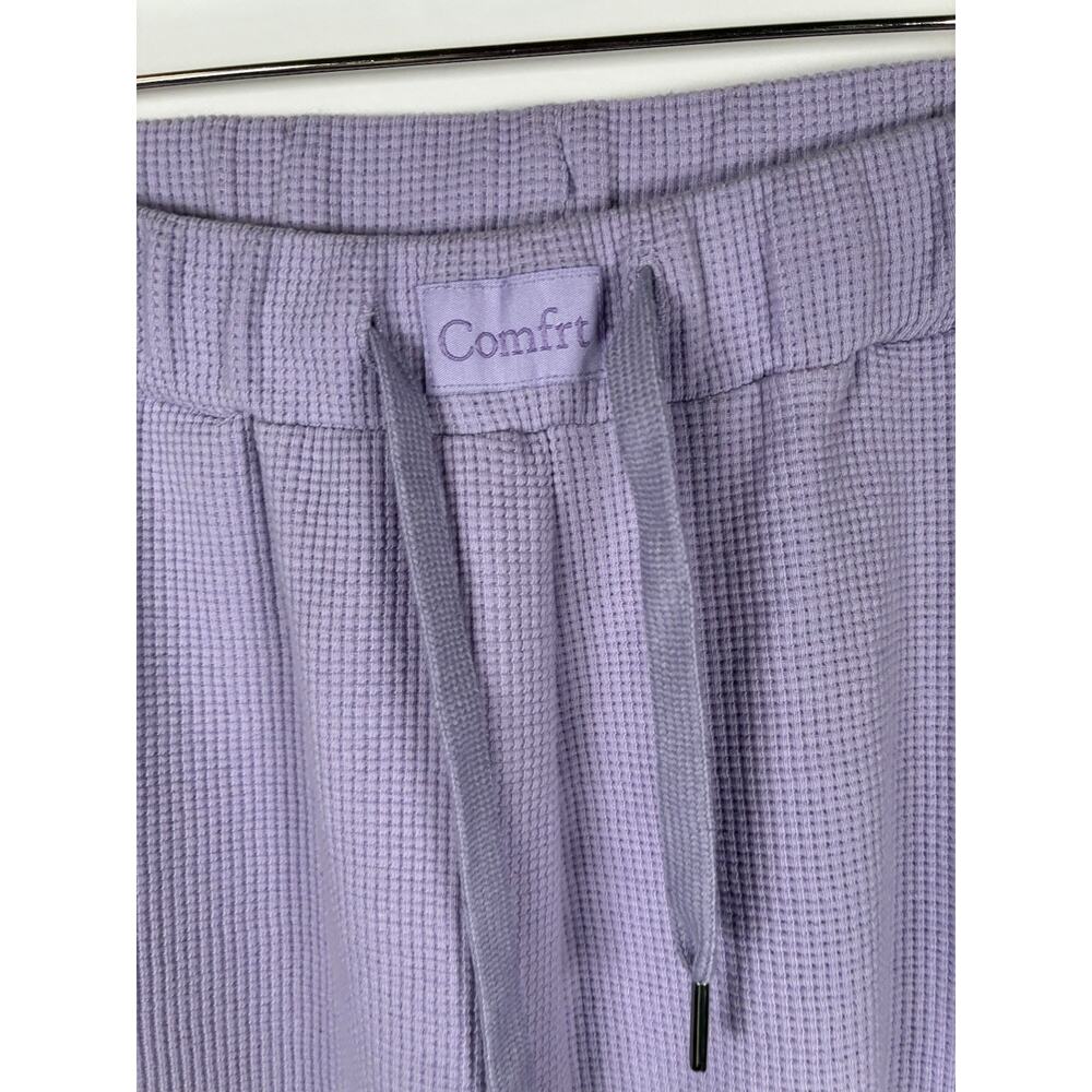 COMFRT Comfort XL Waffle Knit Lounge Pants Lot Of 3 Pink Lavender Lilac Wide Leg - Picture 9 of 11